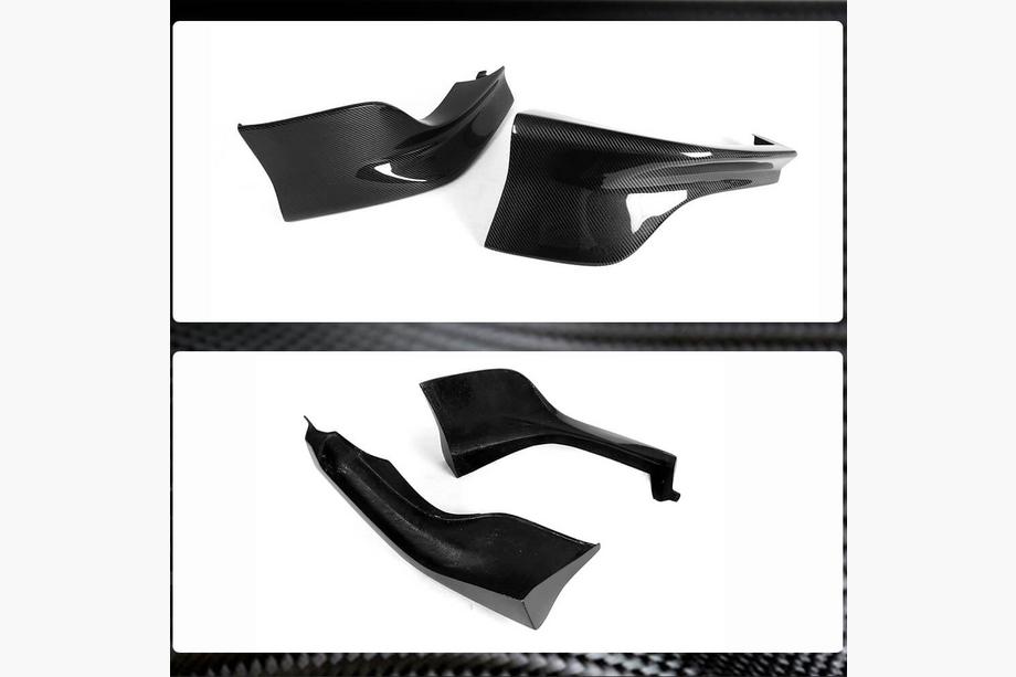 BMW 5 Series E60/E61 2003-2010 Front Bumper Flap Extensions (for M-Sport, Carbon) Photo 5