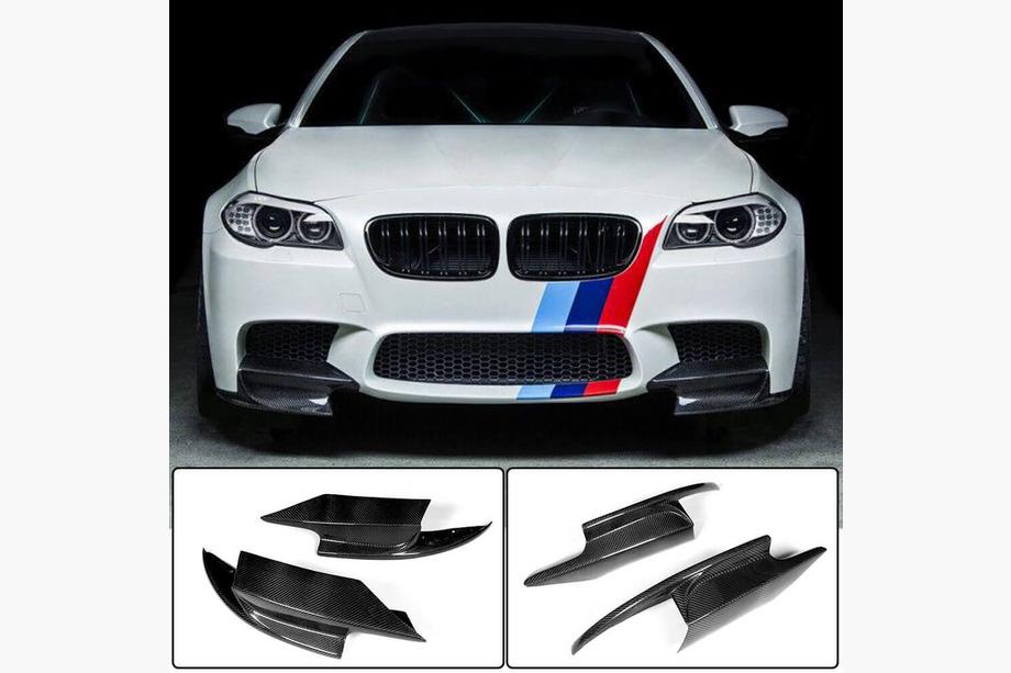 BMW 5 Series F10/F11 2010–2016 Front Bumper Flap Extensions (for F10 M5, Carbon) Image