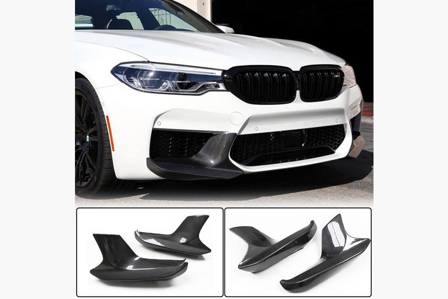 BMW 5 Series G30/G31 2017–2023 Front Bumper Flap Extensions (for M5 F90 2017-2020, Carbon) Image
