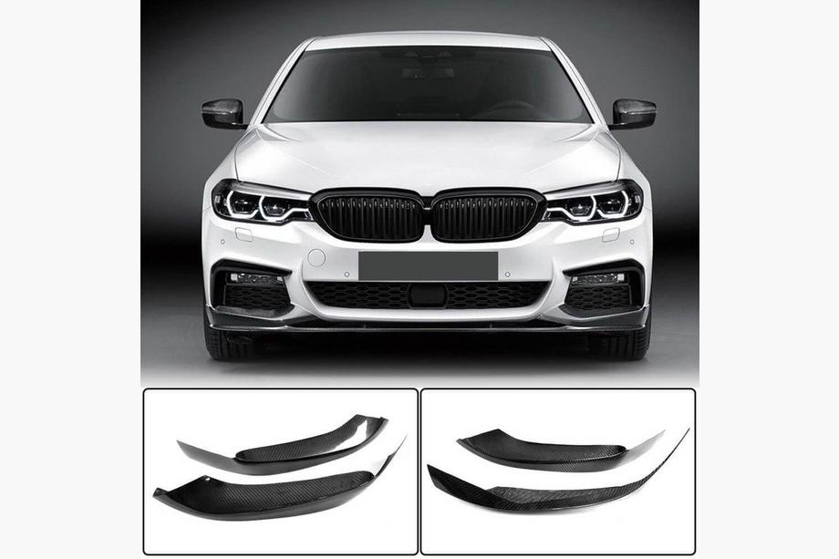 BMW 5 Series G30/G31 2017–2023 Front Bumper Flap Carbon V4 (for M-Sport 2017-2020) Image