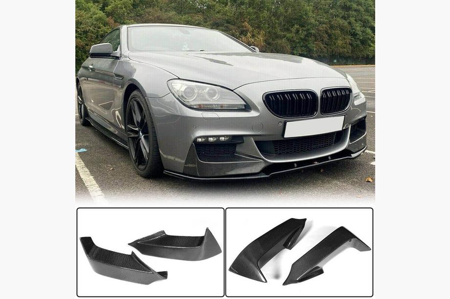 BMW 6 Series F12/F13/F06 2011-2018 Front Bumper Lip Flap V2 (for M-Sport, Carbon) Image