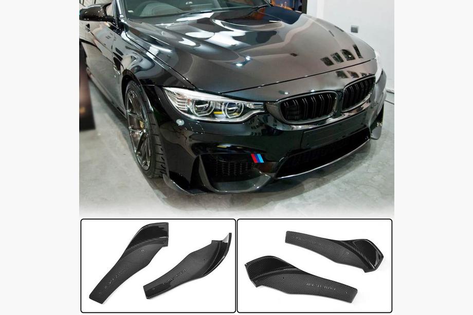 BMW 4 Series F32/F33/F36 2012-2020 Front Bumper Lip Flap V1 (for F82/F83, Carbon) Photo 1
