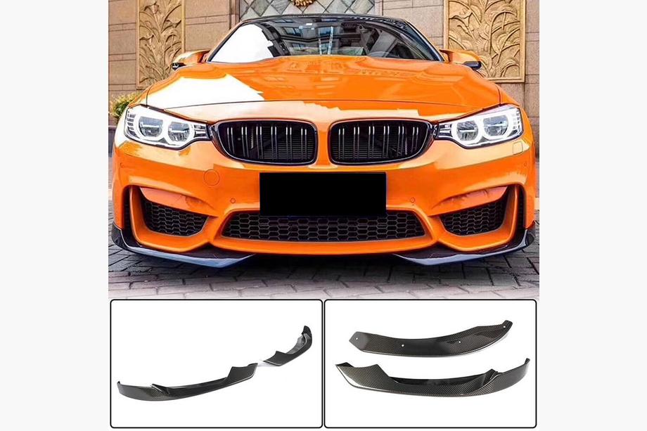 BMW 4 Series F32/F33/F36 2012-2020 Front Bumper Lip Flap V2 (for F82/F83, Carbon) Image