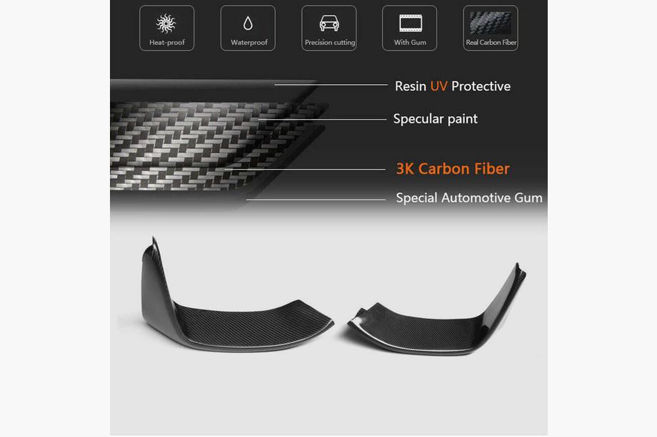 BMW 4 Series F32/F33/F36 2012-2020 Front Bumper Lip Flap V4 (for F82/F83, Carbon) Photo 6