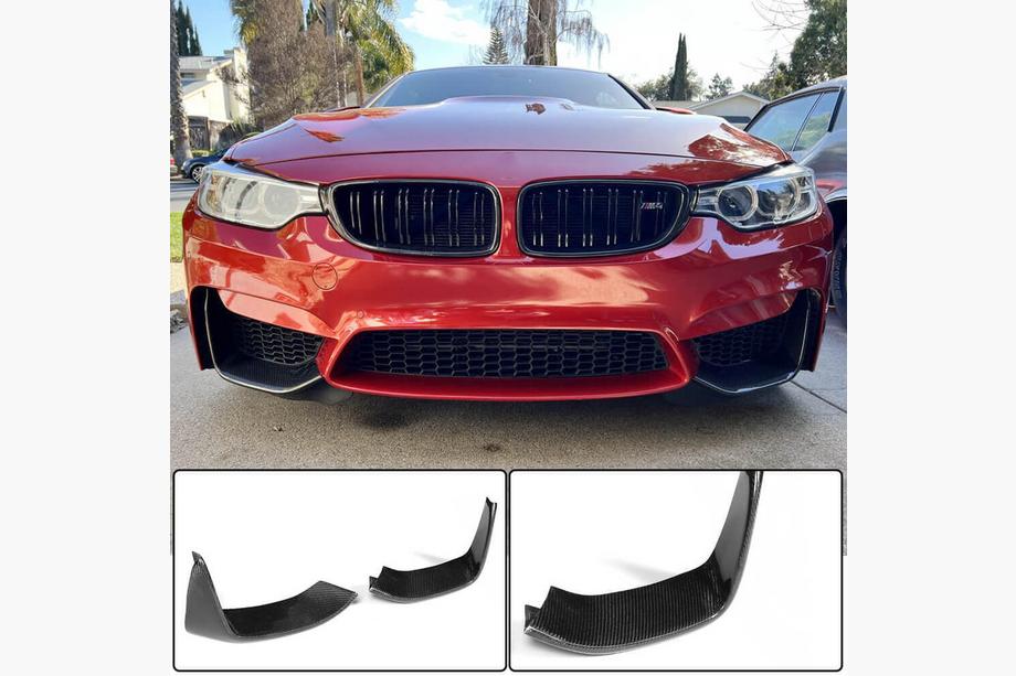 BMW 4 Series F32/F33/F36 2012-2020 Front Bumper Lip Flap V4 (for F82/F83, Carbon) Photo 7