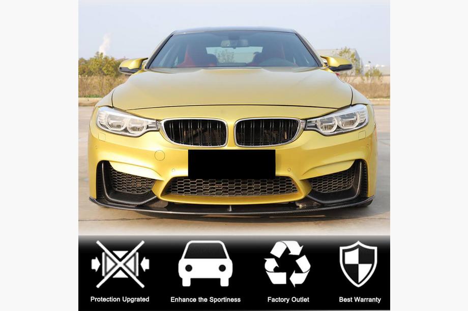BMW 4 Series F32/F33/F36 2012-2020 Front Bumper Lip Flap V4 (for F82/F83, Carbon) Photo 8