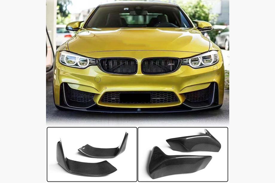 BMW 4 Series F32/F33/F36 2012-2020 Front Bumper Flap Carbon V5 Extensions (for F82/F83) Photo 1