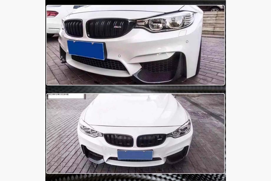 BMW 4 Series F32/F33/F36 2012-2020 Front Bumper Flap Carbon V5 Extensions (for F82/F83) Photo 4
