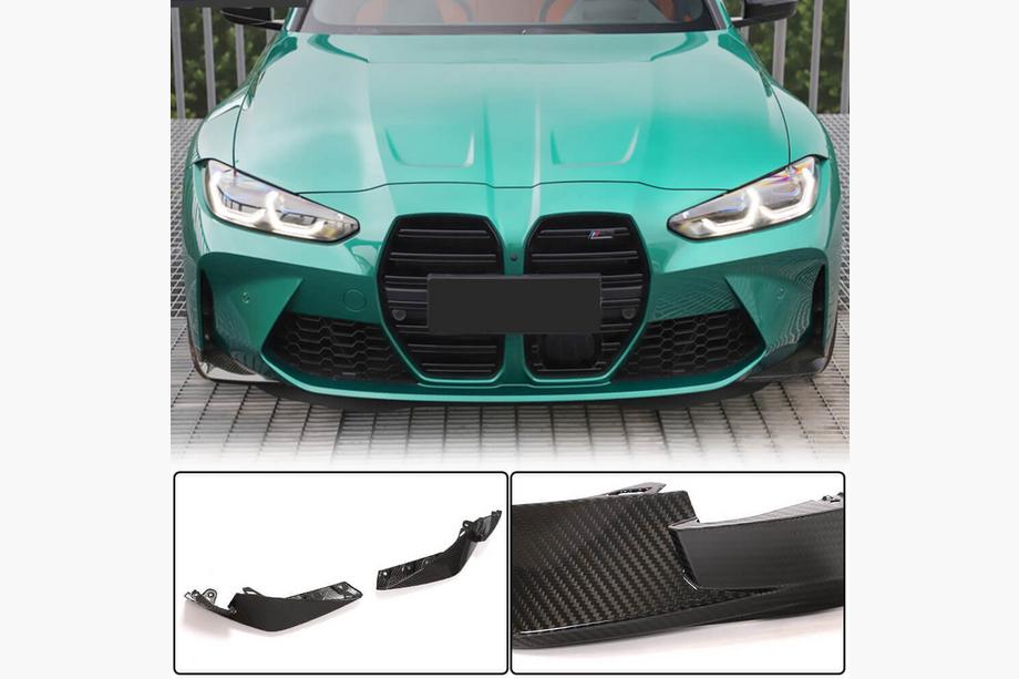 BMW 3 Series G20/G21 2018- Front Bumper Flap Extensions (for G80, Carbon) Image