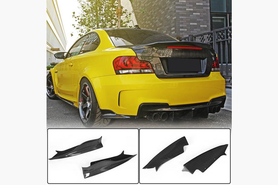 BMW 1 Series E81/E82/E87/E88 2004-2011 Rear Bumper Flap Extensions (for E82 1M, Carbon) Image