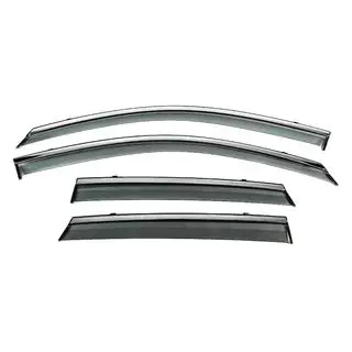 Window Deflectors with Chrome Trim Niken Luxury (HB, 4 pcs)