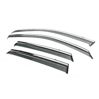 Window Deflectors with Chrome Trim Niken Luxury (HB, 4 pcs) photo 2