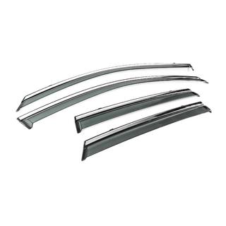 Window Deflectors with Chrome Trim Niken Luxury (HB, 4 pcs) photo 3
