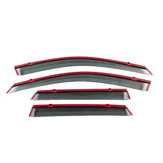 Window Deflectors with Chrome Trim Niken Luxury (HB, 4 pcs) photo 4