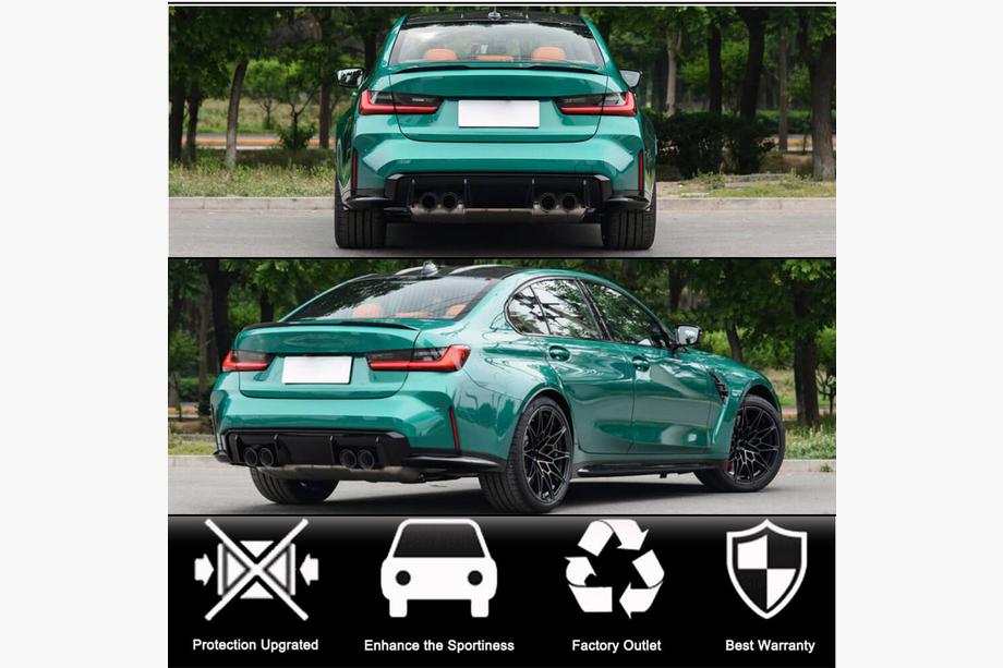BMW 3 Series G20/G21 2018- Rear Bumper Add-on Flap V1 (for G80, Carbon) Photo 2