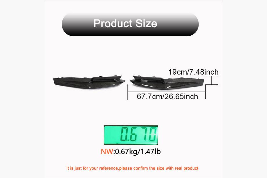 BMW 3 Series G20/G21 2018- Rear Bumper Add-on Flap V1 (for G80, Carbon) Photo 6