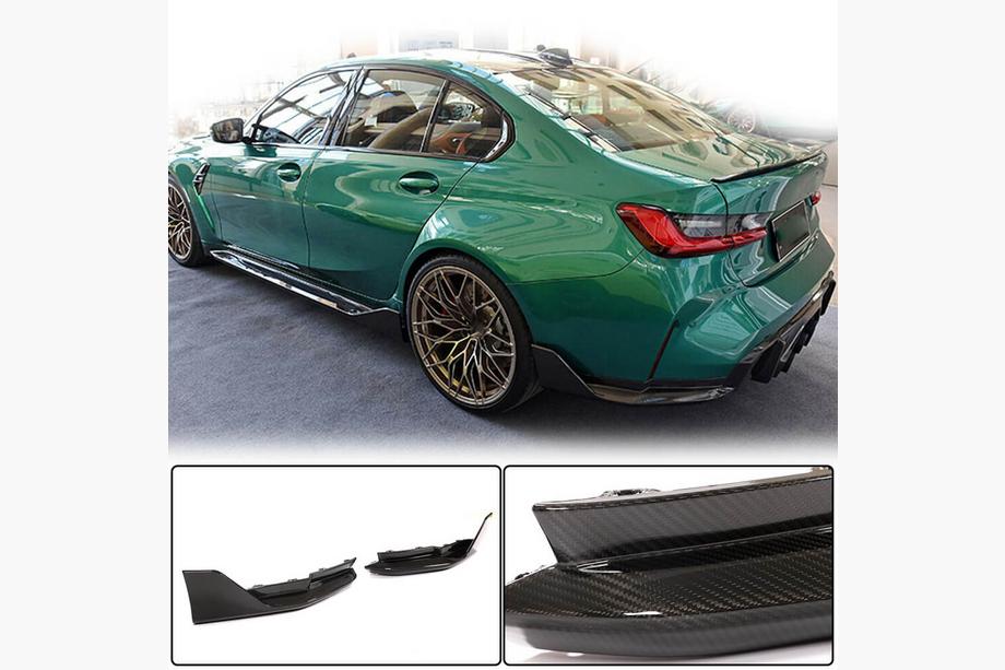 BMW 3 Series G20/G21 2018- Rear Bumper Add-on Flap V2 (for G80, Carbon) Image