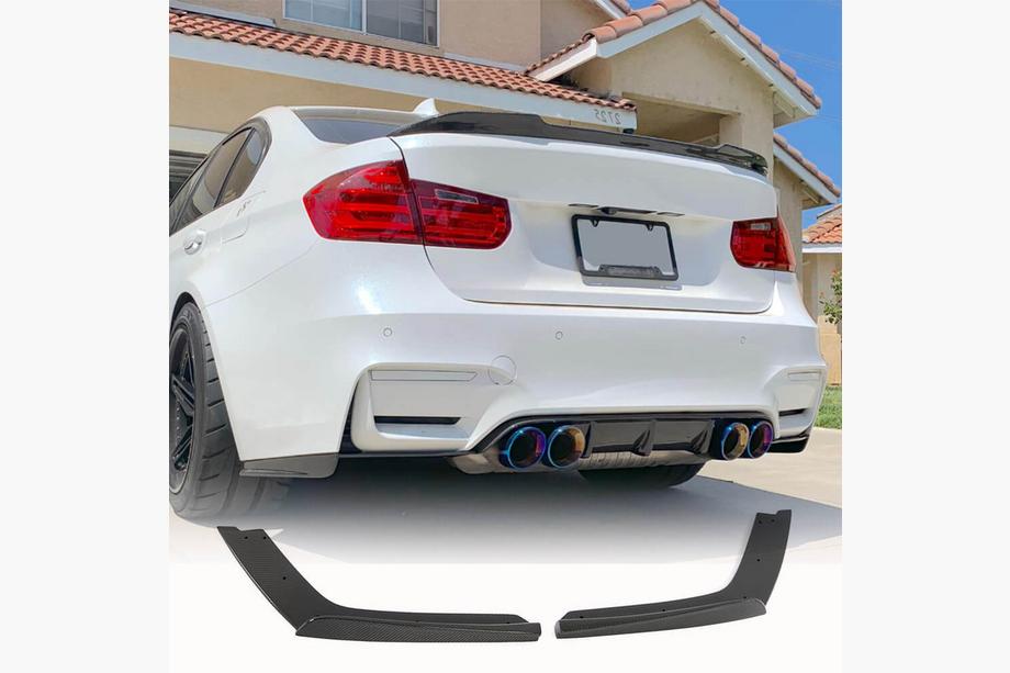BMW 4 Series F32/F33/F36 2012-2020 Rear Bumper Extensions Flap V2 (for F82/F83, Carbon) Image