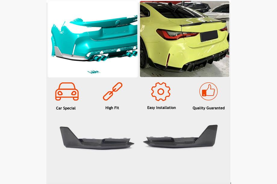 BMW 4 Series G22/23/26 2020- Rear Bumper Extensions Flap V2 (for G82/G83) Photo 2