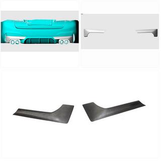 Carbon Rear Bumper Flaps (for M-Sport/M5 F90, Carbon) BMW 5 Series G30/G31 2017–2023 photo 2
