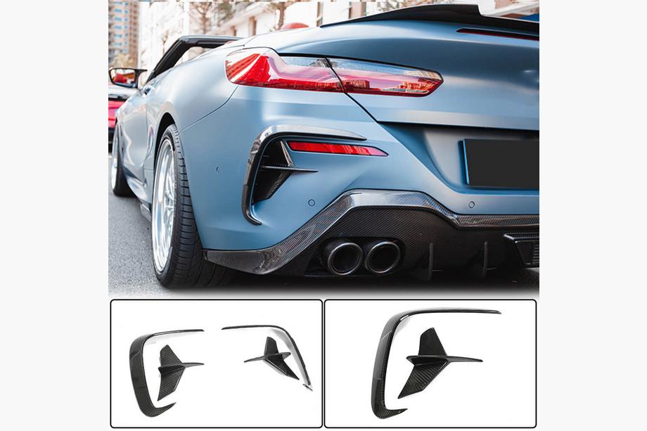 BMW 8 Series G14/G15/G16 2018- Rear Bumper Diffuser V2 for M-Sport, Carbon Image