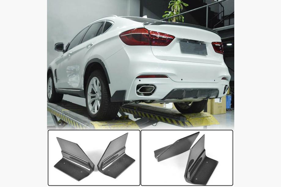 BMW X6 F16 2014-2019 Rear Bumper Covers Flap (for M-Sport, Carbon) Image