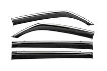 Mitsubishi Pajero Wagon III 1999-2006 Window Deflectors with Chrome Trim Niken Luxury (4 pcs) photo 1