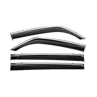 Window Deflectors with Chrome Trim Niken Luxury (4 pcs) Mitsubishi Pajero Wagon III 1999-2006 photo 1