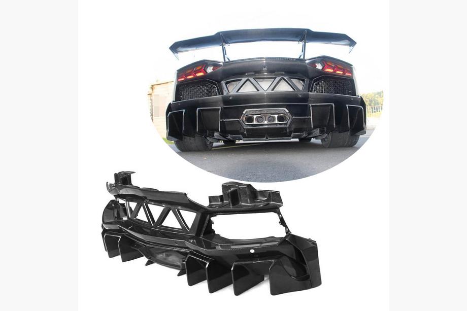 Lamborghini Aventador 2011-2022 Rear Bumper Cover Carbon Image