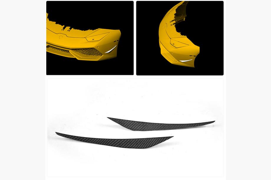 Lamborghini Huracan 2014- Front Bumper Lip Flap V2 (Carbon) Photo 2