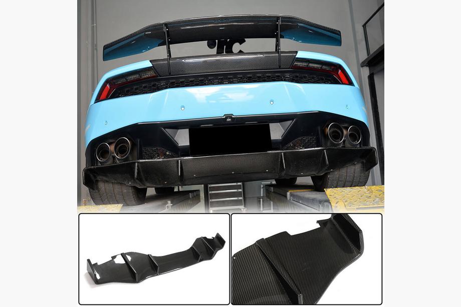Lamborghini Huracan 2014- Rear Bumper Diffuser V1 (Carbon) Image