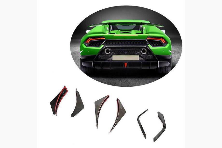 Lamborghini Huracan 2014- Rear Bumper Diffuser V2 (Carbon) Image