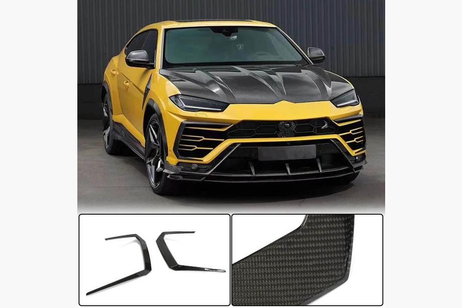 Lamborghini Urus 2018- Front Bumper Flap Covers (Dry Carbon) Photo 1