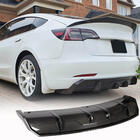 Tesla Model 3 2017- Rear Bumper Diffuser Carbon V2 (2016-2022) photo 1