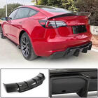 Tesla Model 3 2017- Rear Bumper Diffuser FRP V5 (2016-2022) photo 1