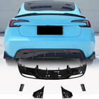 Tesla Model 3 2017- Rear Bumper Diffuser ABS V6 photo 1