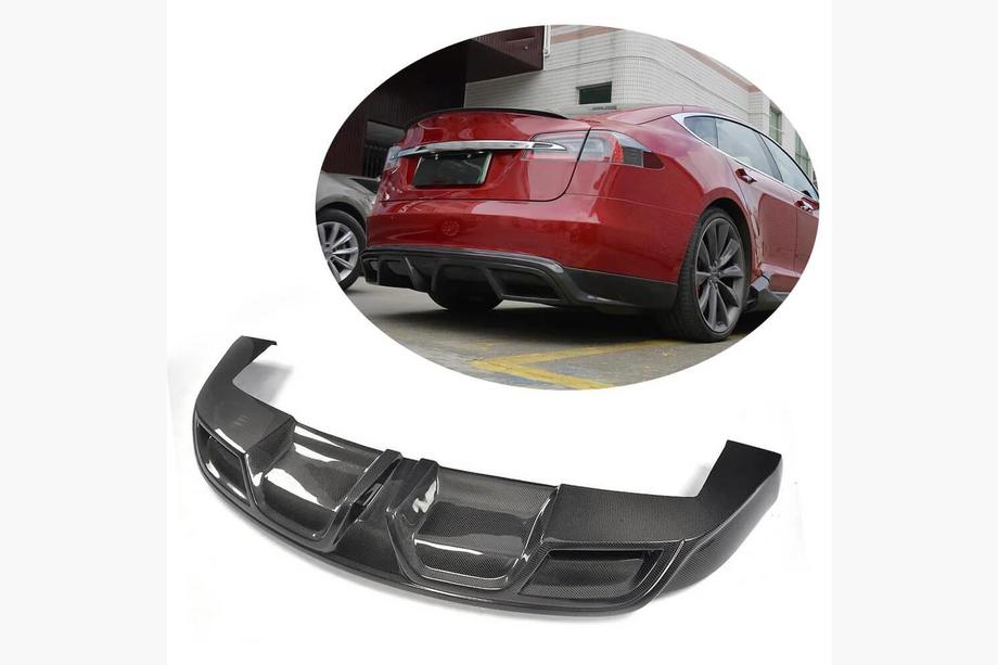 Tesla Model S 2012– Rear Diffuser V1 (2012-2016, Carbon) Image
