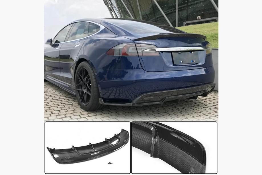 Tesla Model S 2012– Rear Diffuser V2 (2016-2021, Carbon) Image