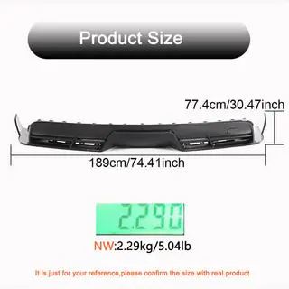 Rear Bumper Diffuser (2021+, Carbon) photo 4