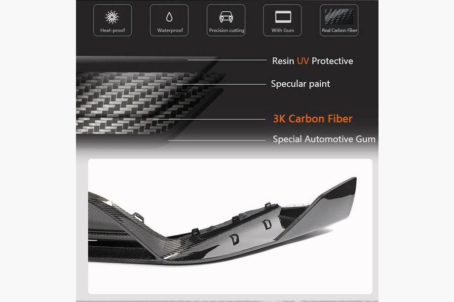 Tesla Model S 2012– Rear Bumper Diffuser (2021+, Carbon) Photo 5