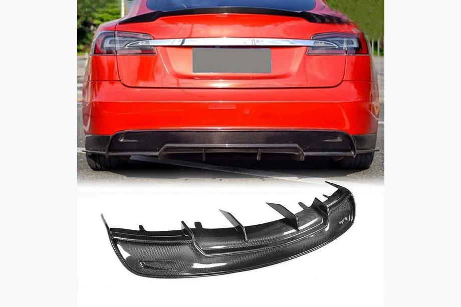 Tesla Model S 2012– Rear Diffuser V2 (2012-2016, Carbon) Image