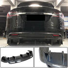 Tesla Model X 2015- Rear Bumper Diffuser Carbon V1 (2016-2020) photo 1