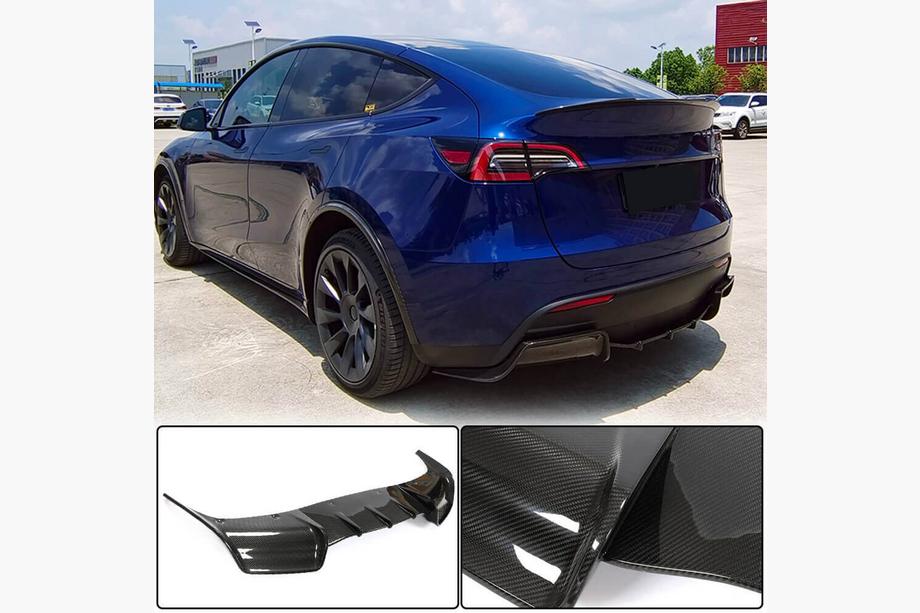 Tesla Model Y 2020- Rear Bumper Diffuser Dry Carbon V1 (2019-2021) Image