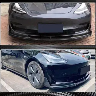 Front Bumper Lip V1 (2017-2023, Carbon) photo 3