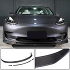Tesla Model 3 2017- Front Bumper Lip V2 (2017-2023, Carbon) photo 1