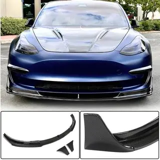 Front Bumper Lip V3 (2017-2023, Carbon) photo 1