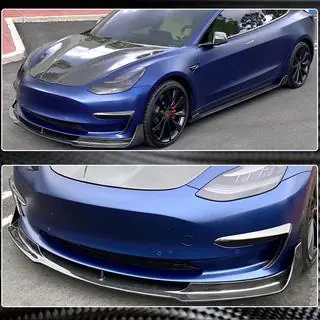 Front Bumper Lip V3 (2017-2023, Carbon) photo 3