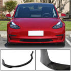 Tesla Model 3 2017- Front Bumper Lip V4 (2017-2023, Carbon) photo 1