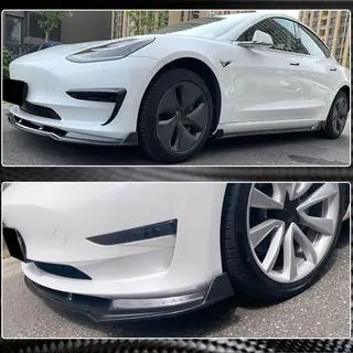 Front Bumper Lip V5 (2017-2023, Carbon) photo 3