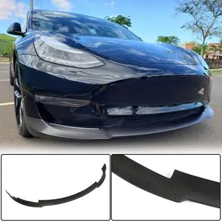 Front Bumper Lip V6 (2017-2023, Carbon) photo 1